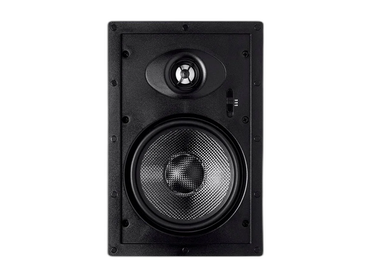 Monoprice - Alpha 6.5-Inch Carbon Fiber 2-way (pair) - In-Wall Speaker 13618