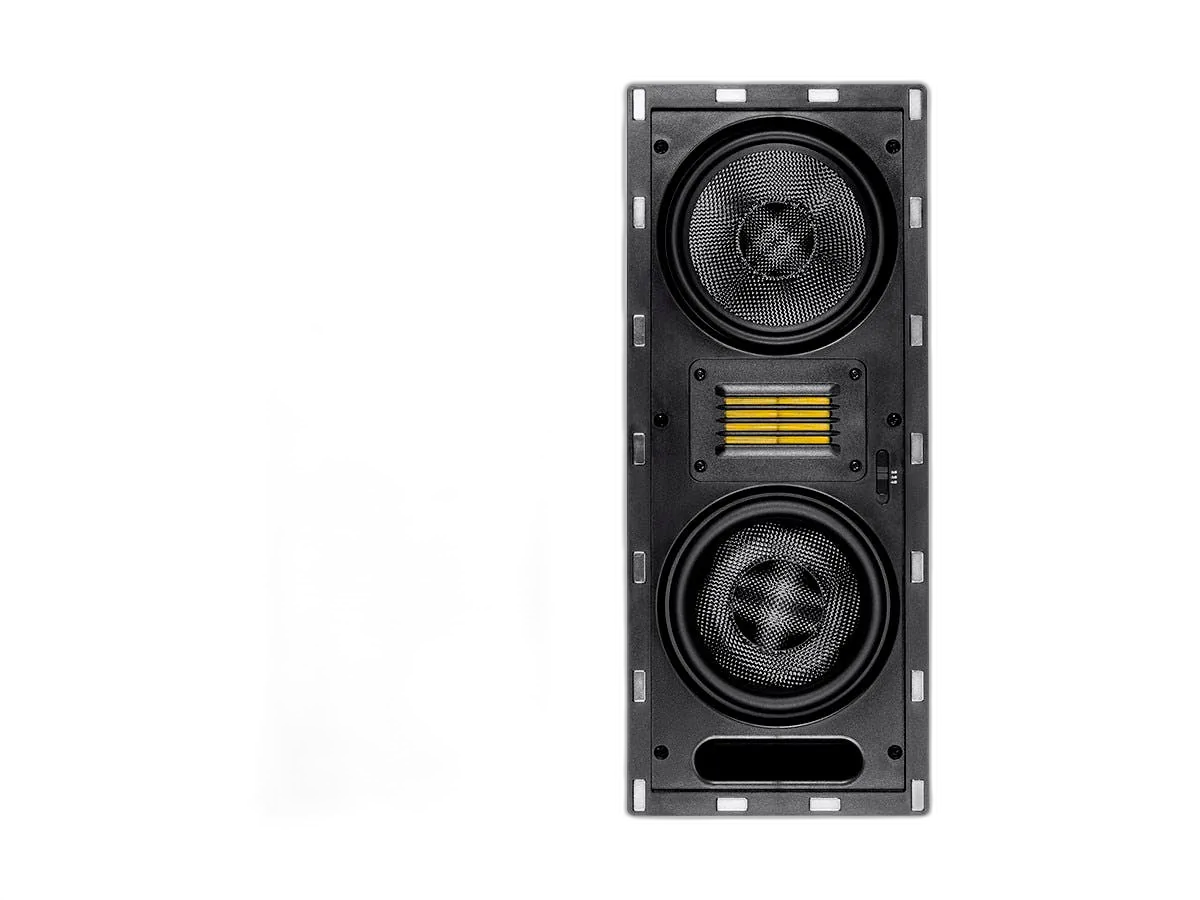 Monoprice - Amber 6.5-inch 3-way Carbon Fiber Column with Ribbon Tweeter (each) - In-Wall Speaker 15700