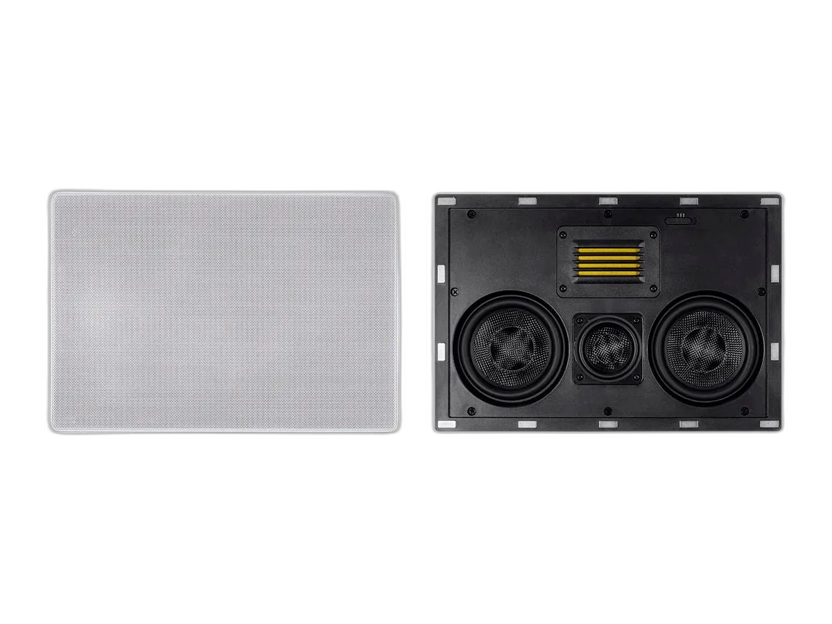 Alternative view of Monoprice - Amber Dual 5.25-inch 3-way Carbon Fiber with Ribbon - In-Wall Speaker 24431
