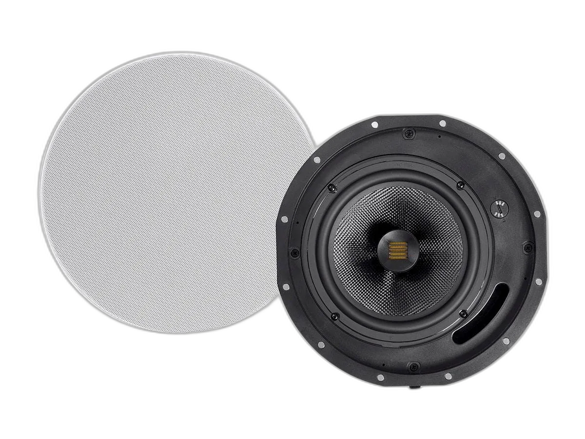 Alternative view of Monoprice - Amber 8-inch 2-way Carbon Fiber with Ribbon Tweeter (pair) - Ceiling Speaker 24435