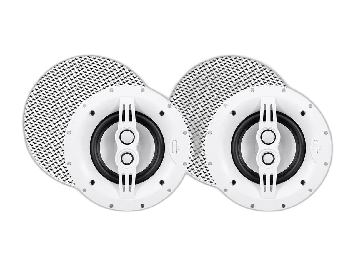 Alternative view of Monoprice Sycamore Ceiling Speakers 6.5in 3-way Aluminum with Micro Ceramic Composite Mid and Tweeter