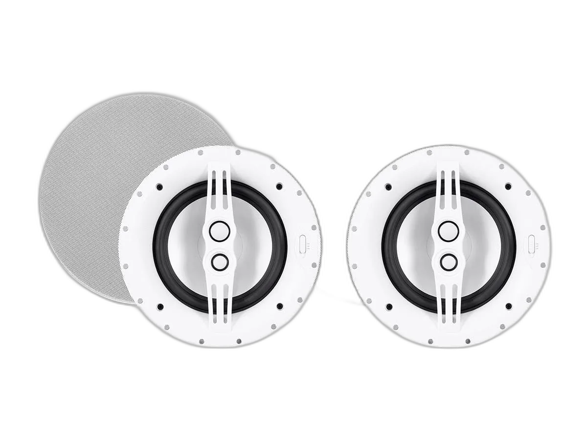Alternative view of Monoprice Sycamore Ceiling Speakers 8in 3-way Aluminum with Micro Ceramic Composite Mid and Tweeter