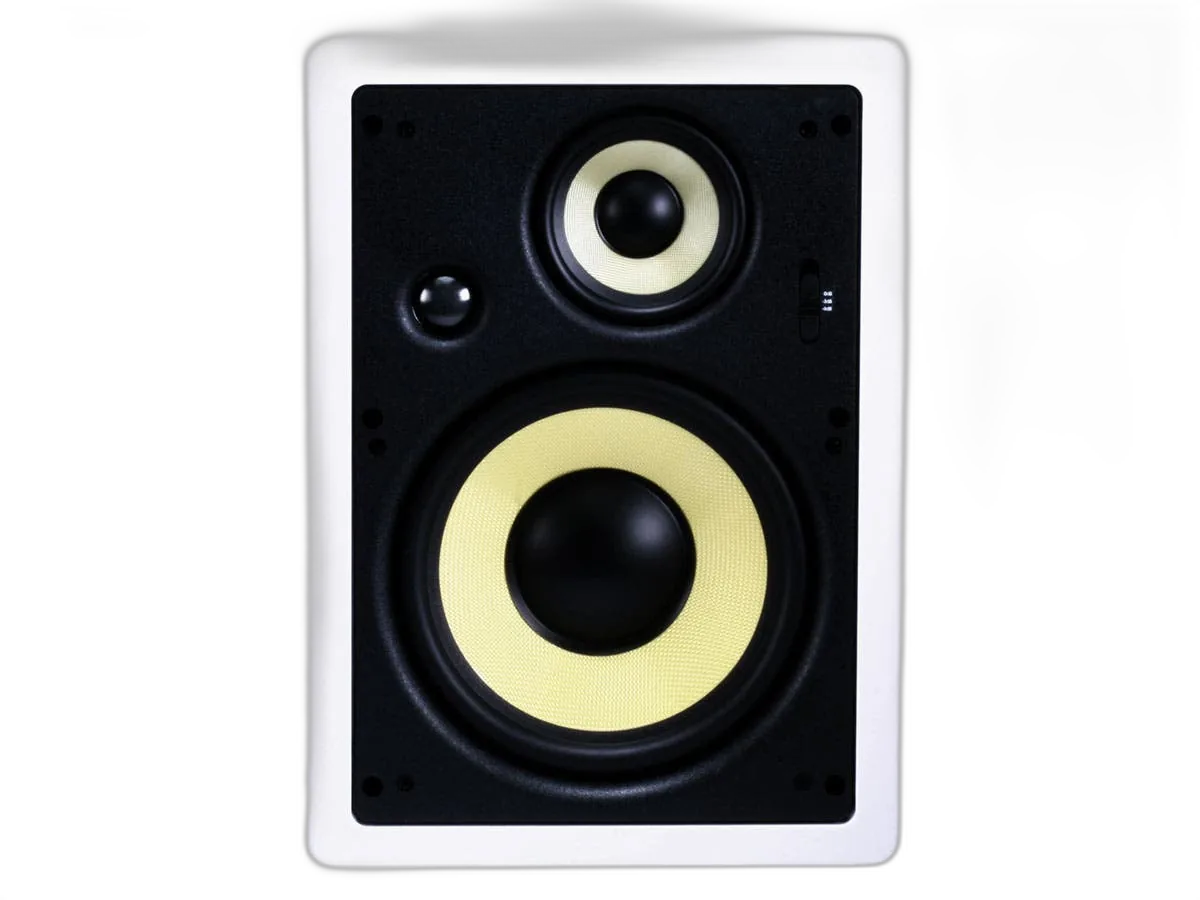 Monoprice - Caliber 8-Inch Fiber 3-Way (pair) - In-Wall Speaker 6816