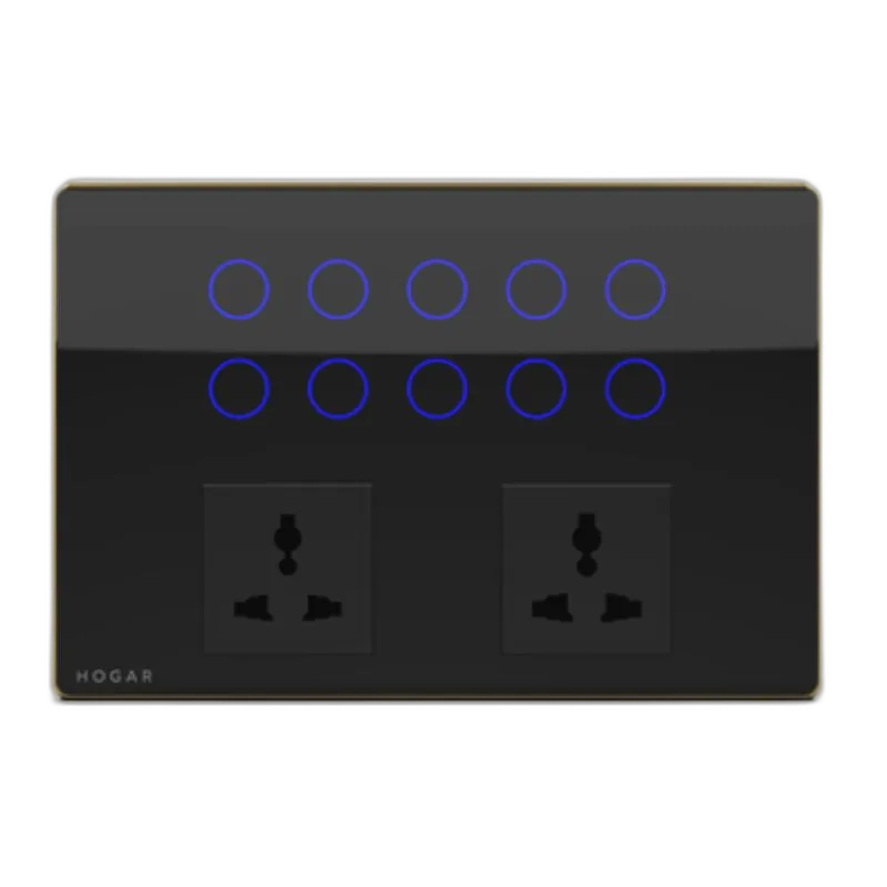 Ten Touch Switch with 2 Socket